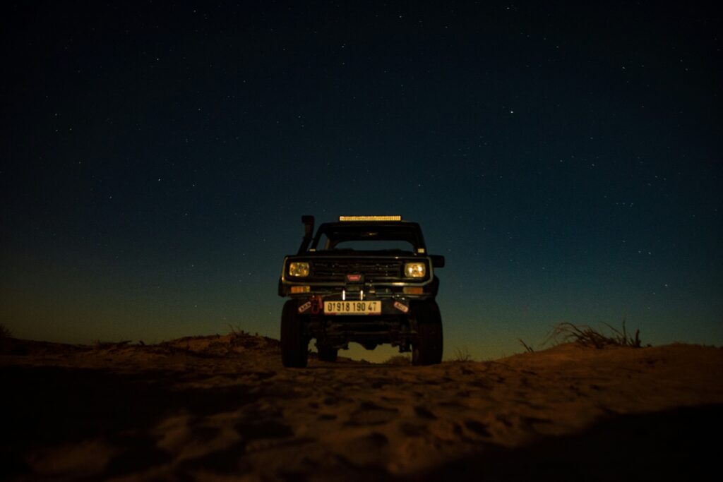 A jeep in Arabian Nights Desert Safari in Dubai