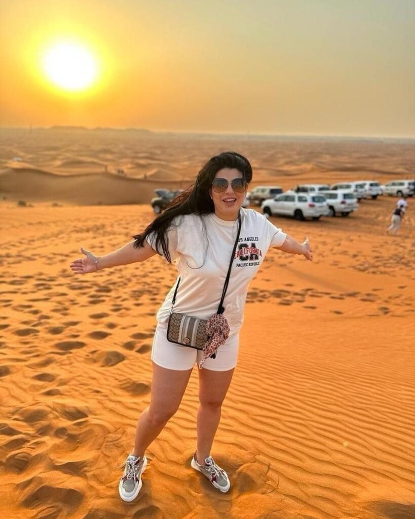 A women in desert
