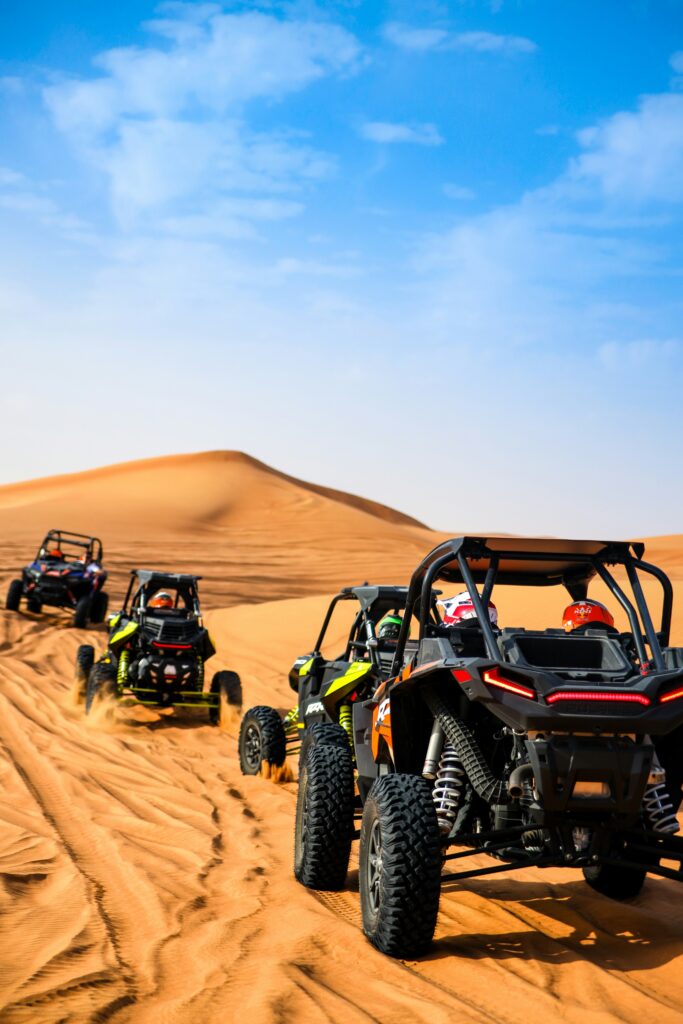 A Group of buggies in Arabian Tours Dubai