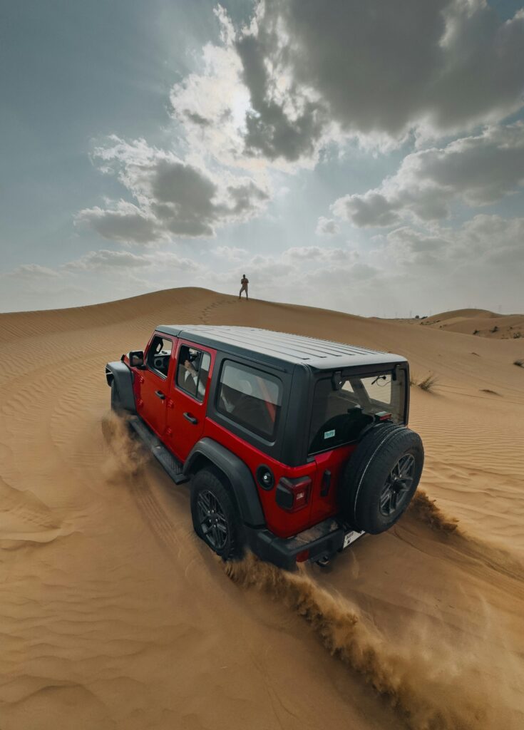A Jeep in Desert Safari Dubai