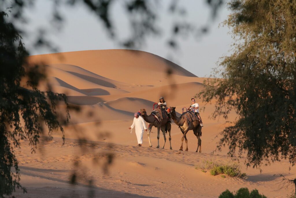 Best Dubai Ticket Offers People With Camels Best Dubai Ticket Offers