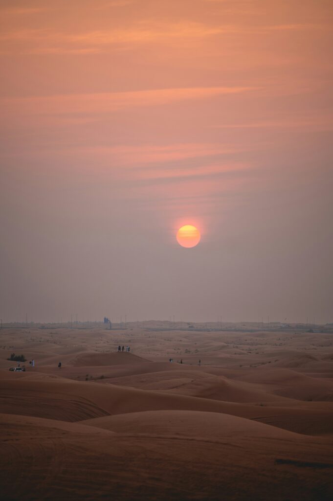 Evening in Desert Dubai Desert View