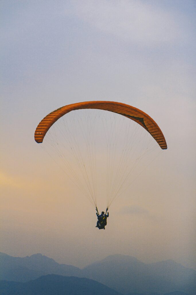 Person Doing Perachuting Hop On Hop Off Dubai