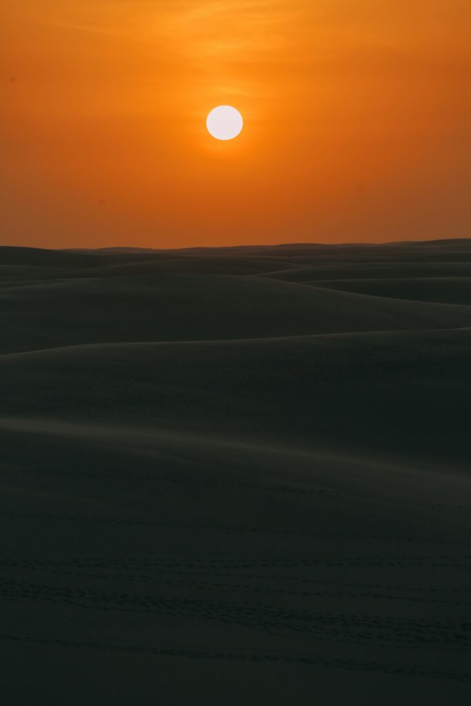 Dubai Woestijn Sun Set in Desert Dubai Woestijn