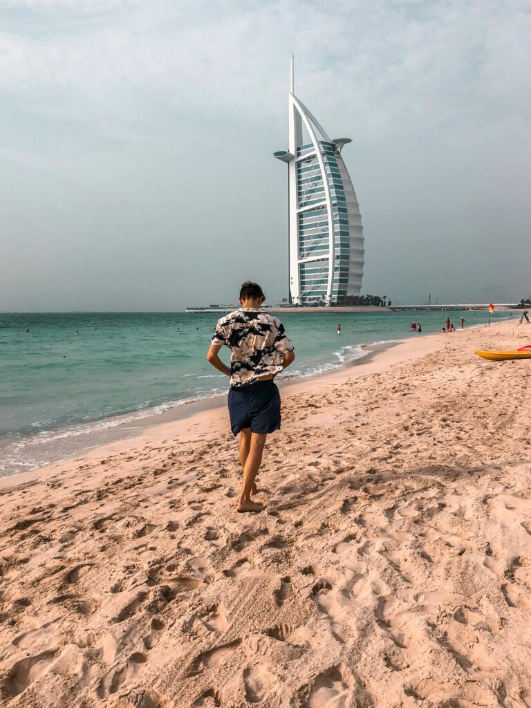 A Walking on Beach Outdoor Activities in Dubai