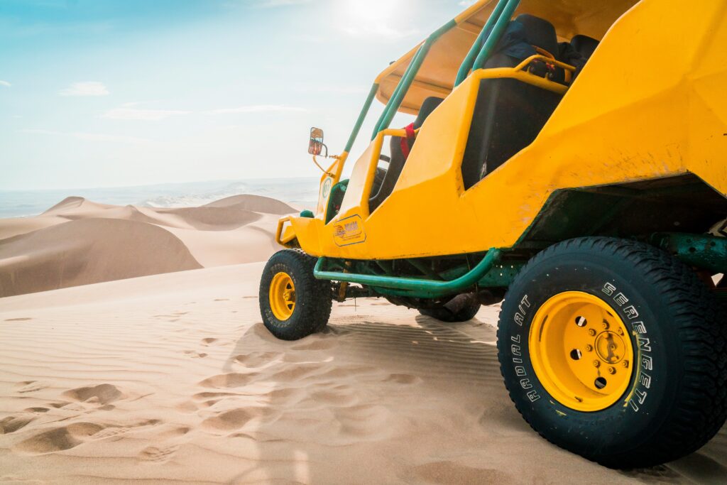 A Buggy in Desert Dune Bashing and Dune Buggy Rides in Dubai