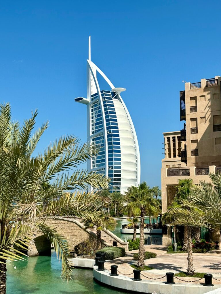 A Burj Building Staning in City Top Tourist Spots in Dubai, UAE