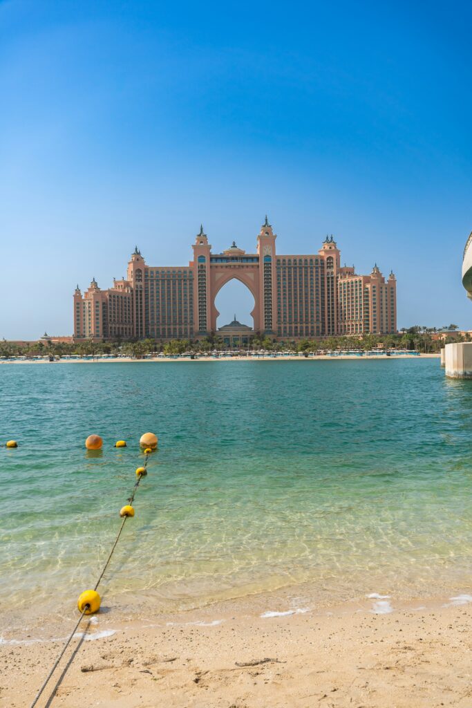 A Large Building Standing on the Top of Beach Top Tourist Spots in Dubai, UAE