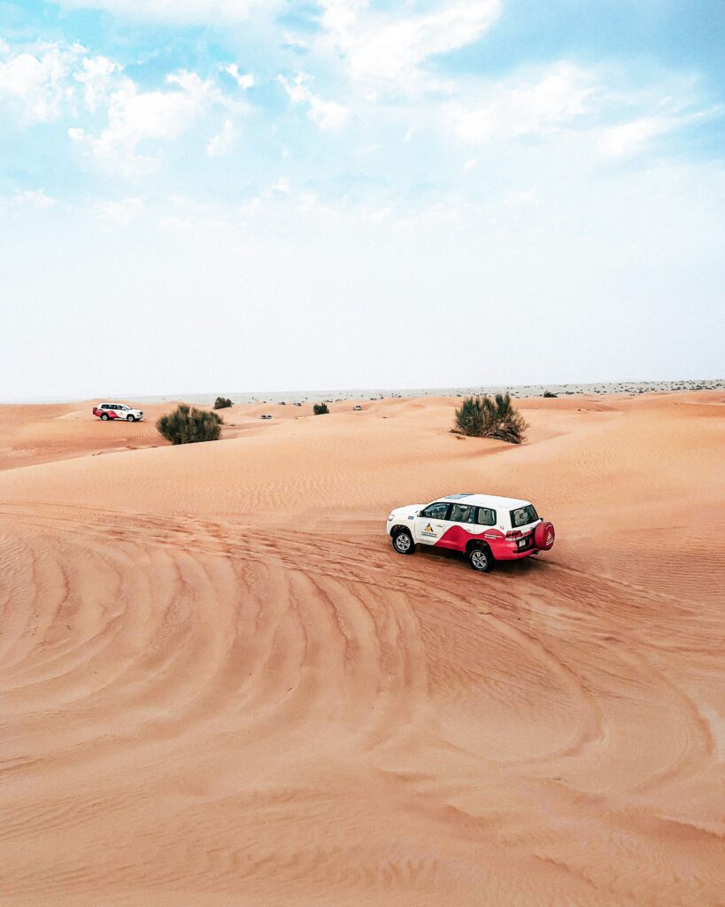 UAE Desert Two Suv In UAE Desert