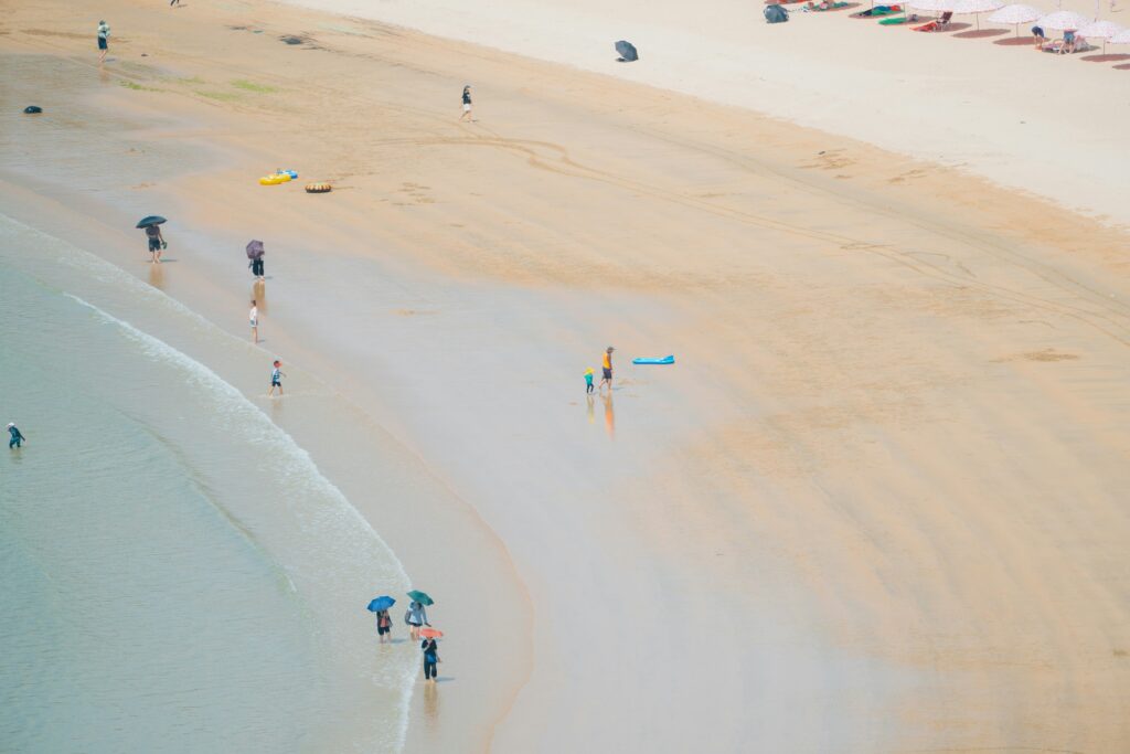 People on Beach Sandboarding Dubai 