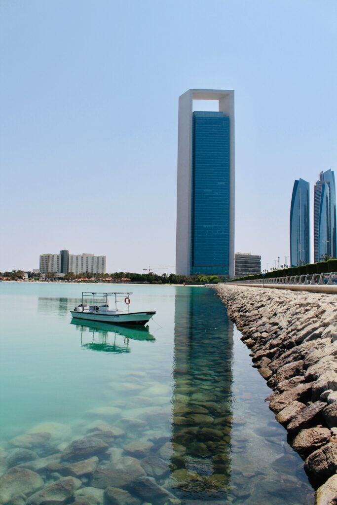 A White Boat in Sea Tourism Companies in Abu Dhabi