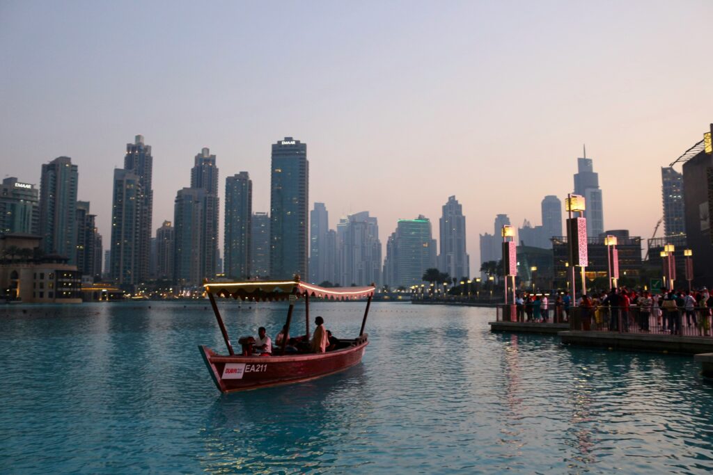 Tourist on Boat Visiting Dubai Things to Do in Dubai
