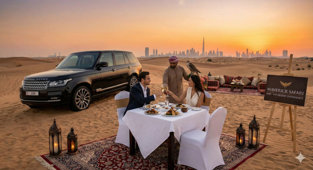 VIP Desert Safari Dubai Price for exclusive private dining, luxury desert setup, and premium sunset experience.