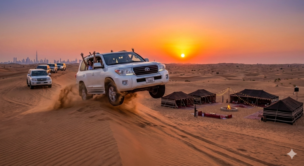 Sunrise Desert Safari Dubai Sunrise Desert Safari Dubai with adventurous dune bashing and traditional desert camp during early morning sunrise