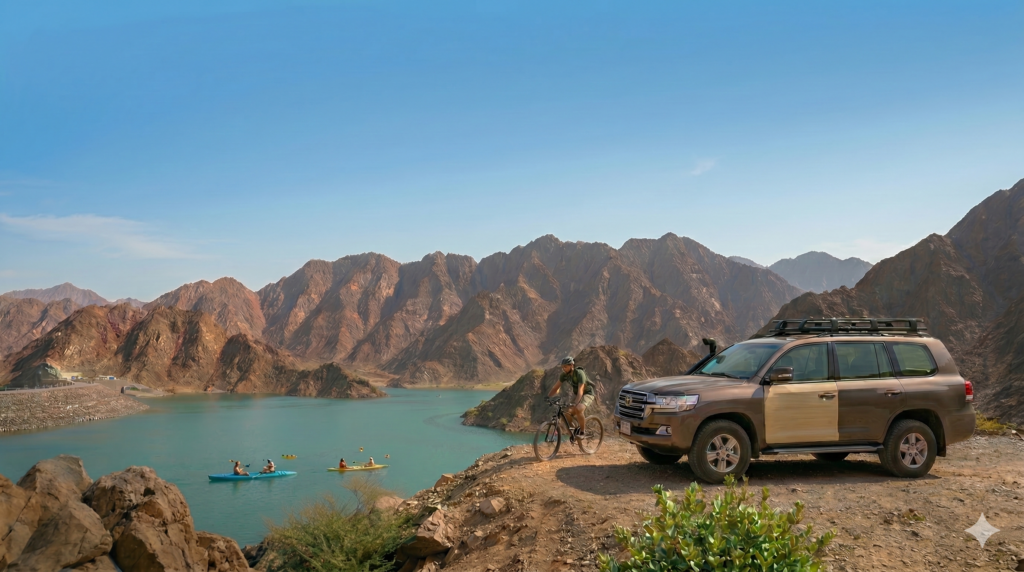 Experience the thrill of mountain biking and off-road adventures at Hatta Day Trip with Maverick Safari UAE.