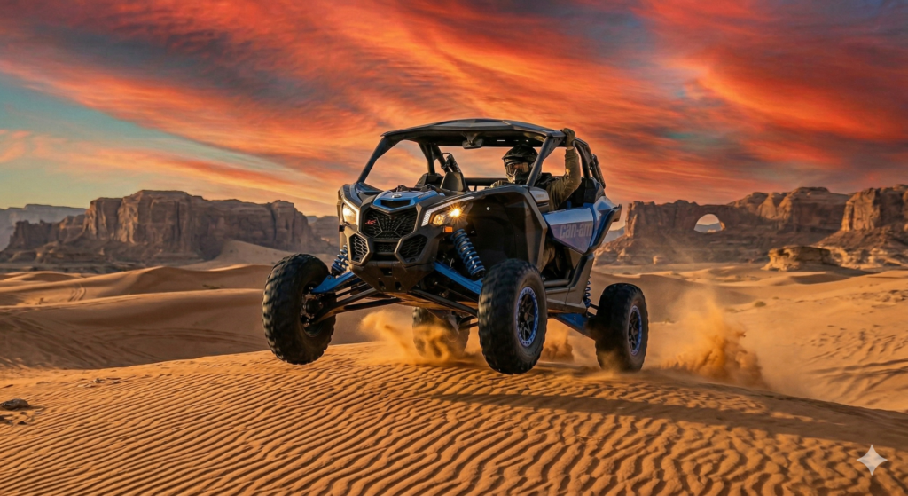 High-action dune buggy ride, an optional add-on for Is Quad Biking Included in Desert Safari.