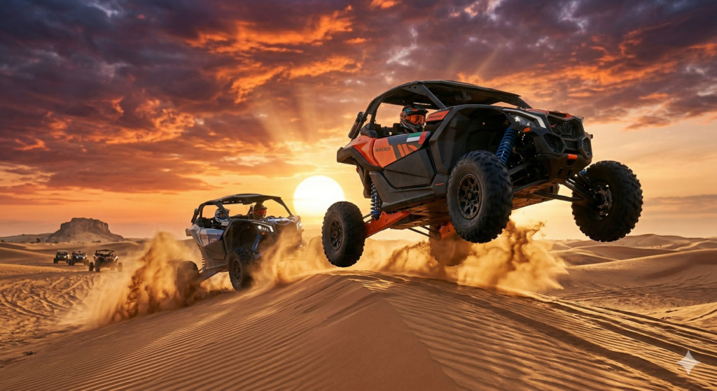 Adrenaline-pumping off-road drive in Dubai answering What is Dune Bashing.  SEO Implementation Tip