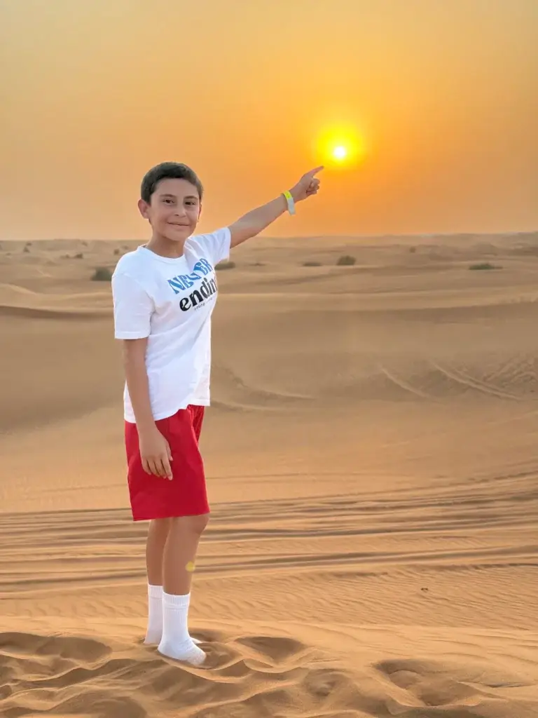 visitor in desert safari