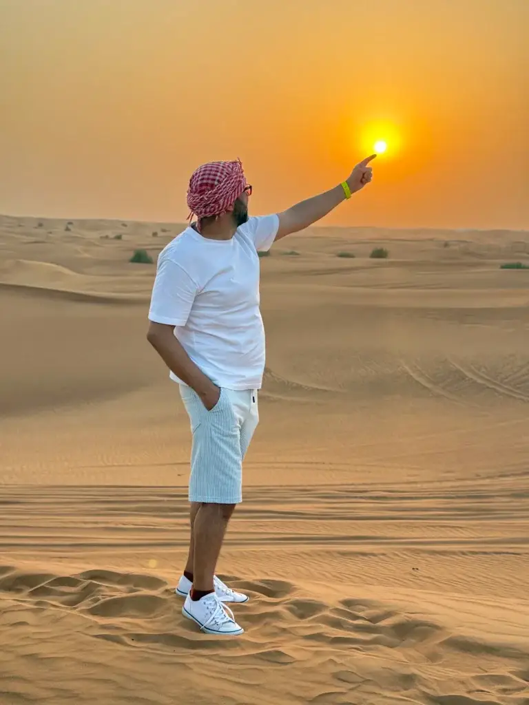 a man in desert